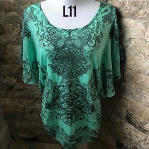 Super Cute Butterfly Wing Sleeve Top